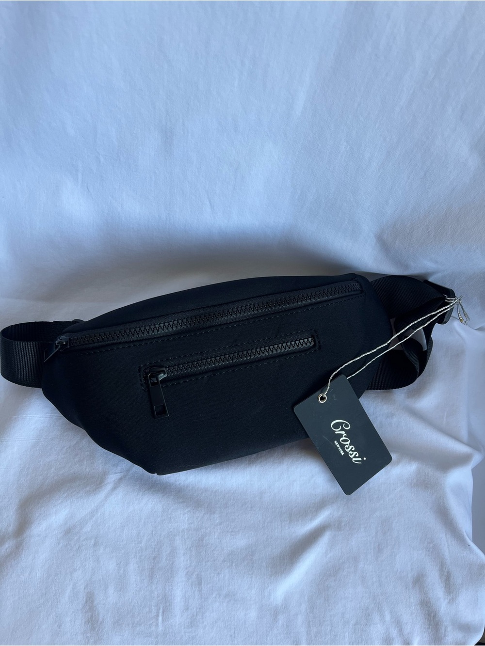 Crossi Black Crossbody Belt Bag for Women